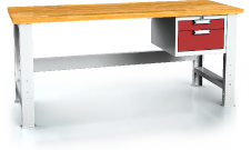 Pracovní stůl alcera UNI - deska - noha - noha - závěsný kontejner 700 - 1055 x 2000 x 700